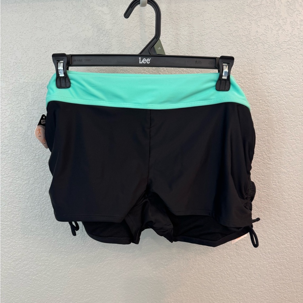 ZeroXposur Black and Teal Swim Shorts